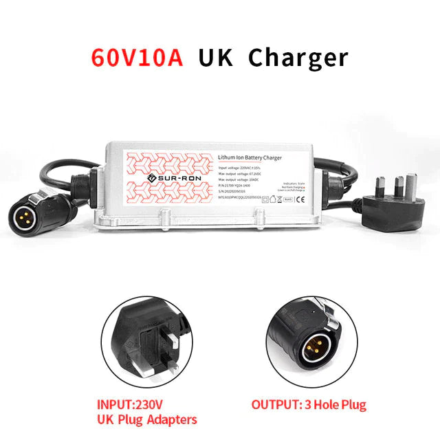 Sur Ron Charger Light Bee X 60v 10A